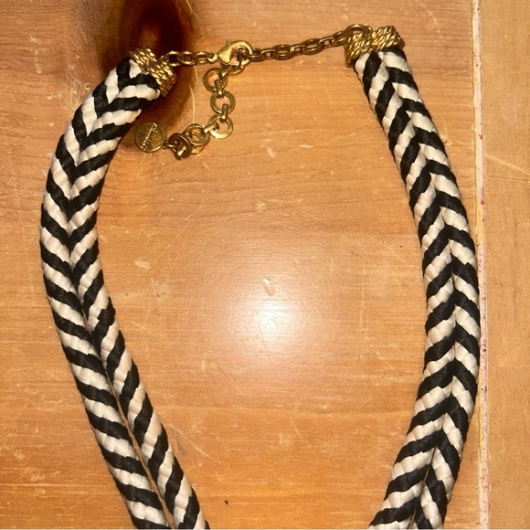 Gold and Black Chevron Necklace - Picture 4 of 4